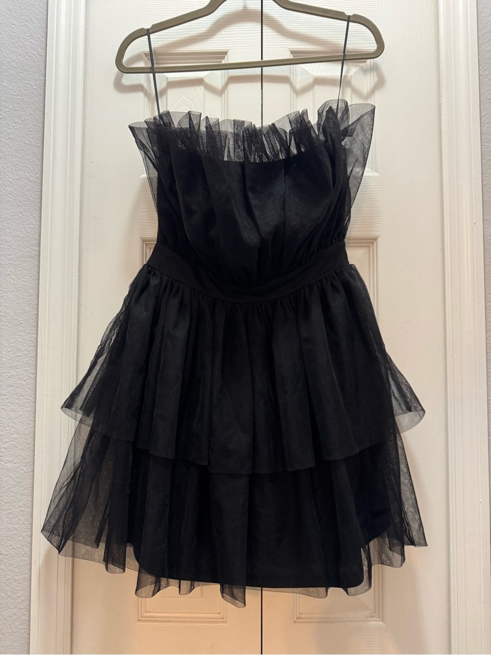 Blue Blush Black Tulle Strapless Party Dress Size M NWT - Picture 3 of 7